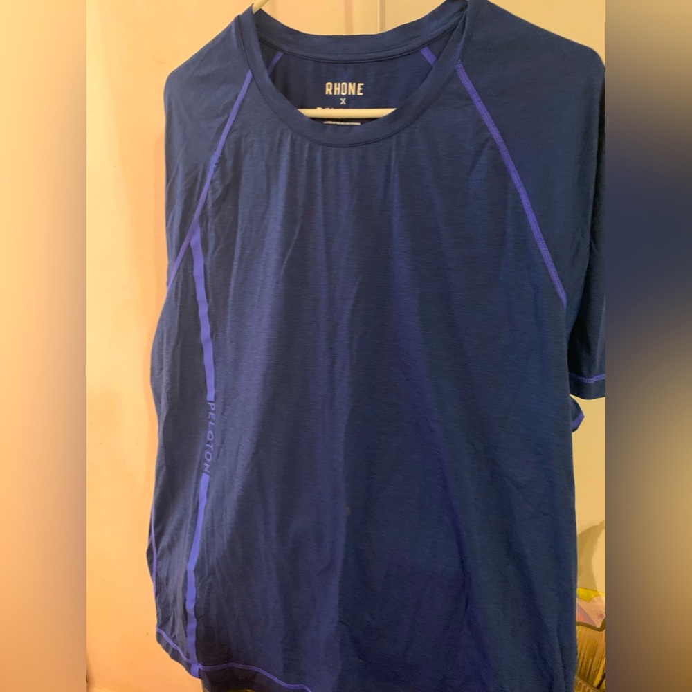 Rhône X Peloton Athletic Performance Blue XXL Short Sleeve